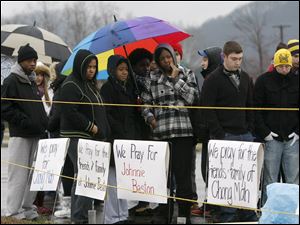 Death penalty opponents gather outside Southern Ohio Correctional Facility in Lucasville, Ohio, where Johnnie Baston, 37, was put to death using pentobarbital. It was the first time the anesthetic had been used as the lone drug in a lethal injection.