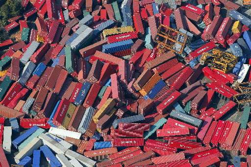 Japan-Aftermath-Sendai-cargo-containers
