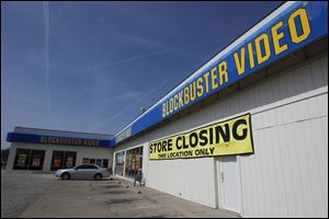 Retail operations such as Blockbuster, which is closing this store on Laskey Road near Jackman Road in Toledo, have been hurt by kiosks and online ordering.