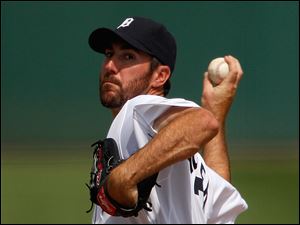 Detroit Tigers starting pitcher Justin Verlander had six strong innings in a spring training baseball game against the Boston Red Sox.