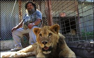 Former truck driver Terry Brumfield raises lions in his rural Pike County home.