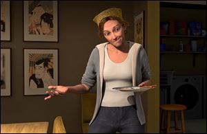 The character Milo's Mom, voiced by Joan Cusack, is shown in a scene from 'Mars Needs Moms.'