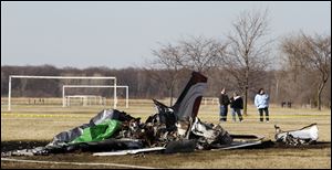 The single-engine plane crashed near the soccer fields at Munson Park in Monroe.