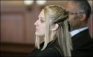 Jayme Schwenkmeyer, shown here in court in August 2010, was sentenced Tuesday to four years in prison for the overdose death of her child.