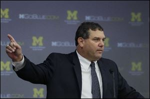 Michigan coach Brady Hoke, here at his introductory press conference, wants to promote competition within the program.