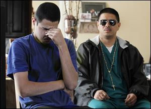 Robert Reyes, Jr., 20, and his father, Robert Reyes, Sr., talk about the deaths of Robert Jr.'s mother and younger siblings from carbon monoxide poisoning on March 23 in a home on Hamilton Street.