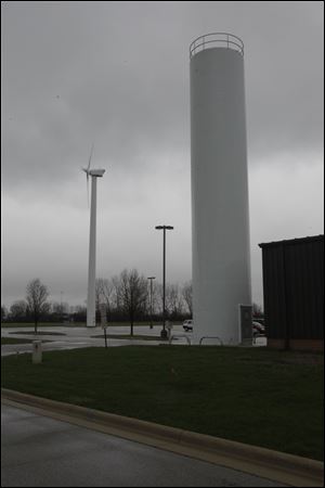 A 60-foot tower at the Electrical Workers' center in Rossford is used in the training. 
