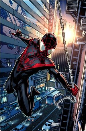 In this publicity image released by Marvel Comics, a comic illustration of Spider-Man is shown. Marvel Comics says Peter Parker is taking off his costume for good as part of its 
