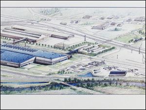 This artist's rendering shows V&M Star's new mill upon completion. Some 10 cranes are now at work, and the project has created and sustained hundreds of construction jobs. Youngstown Mayor Jay Williams says, 'We believe that [the city's industrial] corridor is going to be ripe for additional investment.'  