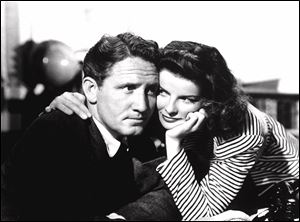 Spencer Tracy and Katherine Hepburn in 'Woman of the Year.'