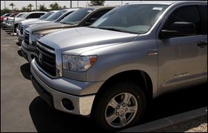 Toyota recalled about 51,000 of its Tundra trucks to inspect the rear drive shafts that may include a component that could break.