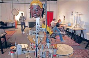 The Cal Arts Robot Orchestra is the creation of Michael Darling and Ajay Kapur.