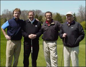 Pat Trompeter, Don Siewert, Jeff Lamb, and Jim Pauken at the Ottawa County United Way Golf Invitational.