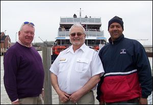 TYC's Vice Commodore Jim Balogh, TYC's Rear Commodore Barry Vincent, and Cavanaugh Bryd at River View Yacht Club Day.
