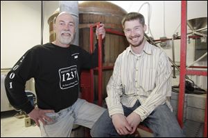 Bob Morris, left, and Paul Traver own the Great Black Swamp Brewing Co. 
