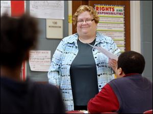 Malinda Piotrowski, who teaches fifth grade at Rosa Parks Elementary, was bumped there from Byrnedale Middle School. In her first year with the Toledo Public Schools, she was moved among four schools.