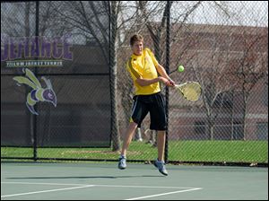 Clay High School grad Trevor Ault rises to the top of Defiance College tennis.