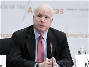 Sen. John McCain, R-Ariz. speaks at the 41st Washington Conference on the Americas on Wednesday at the State Department in Washington.