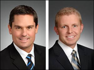 Chad Sokol, leftl, is leaving WTVG Channel 13. Dave Holmes, right, will be promoted to replace the sports director.