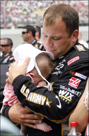 Ryan Newman spends some Father’s Day time with 8-month-old daughter Brooklyn Sage.