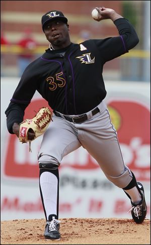 Louisville’s Dontrelle Willis — no stranger to Mud Hens’ fans — earned the win Friday night at Fifth Third Field, striking out seven.