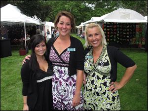 From left, Julie Storch, Melissa Shaner, and Erica Emery at the Crosby Festival of the Arts Gala Preview Party.