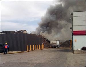 Employees were evacuated Thursday afternoon after a fire broke out at the North Toledo OmniSource Corp. facility. 