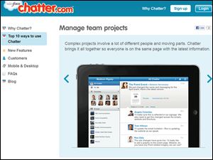 Companies like Symantec Corp. use Chatter, an internal workplace social network.