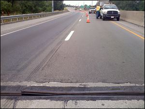 A problem in an expansion joint caused ODOT to restrict traffic on northbound I-75 in Toledo on Thursday.