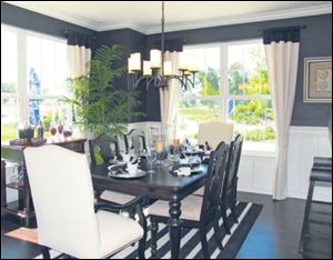 Invite friends to dine in this elegant dining room.