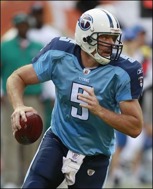 Kerry Collins played in 195 games. The former Penn State star played last season with the Titans, but his contract had expired in March.