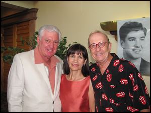 Ken MacLaren, left, celebrates his birthday with his wife Jalna, and Jimmy Keys.