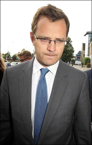 Andy Coulson, former Downing Street communications chief and previously News of the World tabloid editor, in London earlier this month.