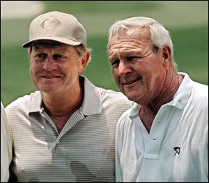 Jack Nicklaus, left, and Arnold Palmer were two of the main reasons for the creation of the senior tour. Their popularity continued as U.S. Senior Open champions (Nicklaus in 1991 and 1993, Palmer in 1981).