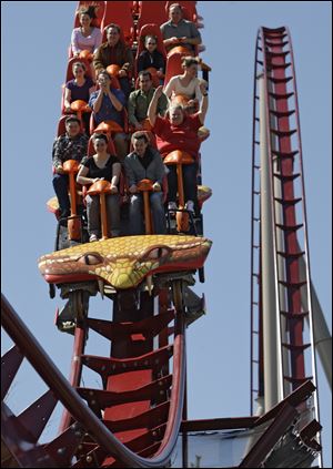 The Diamondback roller coaster is one of Kings Island’s popular rides and one of 10 attractions open to Fast Lane privileges.