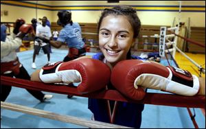 Toledo's Monica Van Pelt, a 15-year-old boxer representing the Police Athletic League, is the 2011 Junior Olympics 101-pound champion.