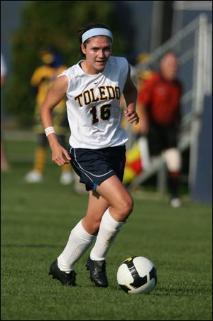 Natalia Gaitan, who served as captain of the Colombia women’s soccer team during the World Cup in Germany this summer, is back in Toledo, where she plays center back for the Rockets.