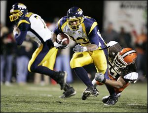 Former Toledo football player Quinton Broussard, shown during a 2005 game, was a four-year letterman at running back during his time at the University of Toledo.