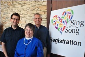 From left, the Rev. Gregory Gross of Chicago, the Rev. Mary Kay Tottey of Washington, and the Rev. Bruce Robbins of Minneapolis. 