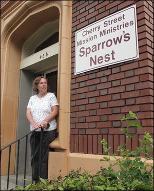 Julie Geesey is a resident at the Sparrow’s Nest, a Cherry Street Mission Ministries shelter with 61 beds. The facility is seeing an 18 percent increase in women staying in the shelter from a year ago.