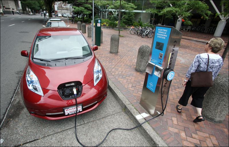 Nissan electric car charging station #3