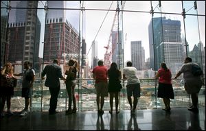 The view from the World Financial Center eastward shows a revitalized Ground Zero.