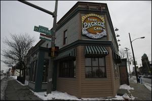 The exterior of Tony Packo's at Front and Consaul in east Toledo.