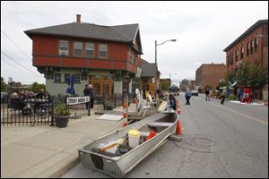 Manhattan's space featured a boat and dock theme on Adams Street.