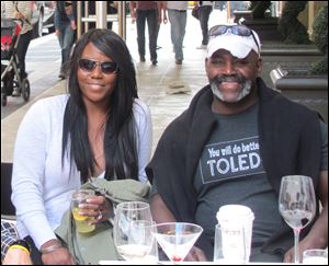 Shayla Bell joined her uncle Mike Bell at a sidewalk cafe in New York in May, when they accompanied other Toledoans on a trip supporting the Toledo Symphony.