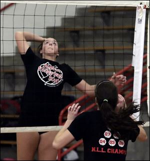 Kelsey Lahey leads the Bobcats with 143 kills this season. Lahey, an outside hitter, also has 87 digs and 11 aces.