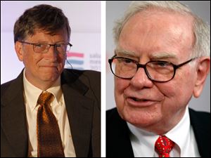 Bill Gates and Warren Buffett, right.