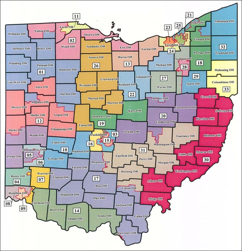 Map Of Ohio Congressional Districts World Map