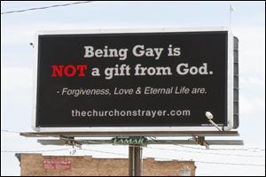 The Church on Strayer paid for this response to a United Methodist church's billboard.