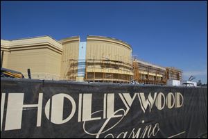 Construction of the Hollywood Casino-Toledo continues along the Maumee River.